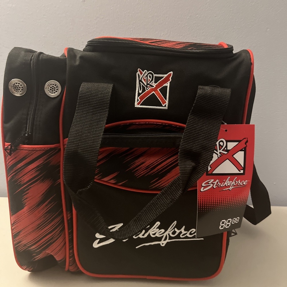 KR Flexx Strikeforce Single Tote Red Scratch 1 Ball Bowling Bag